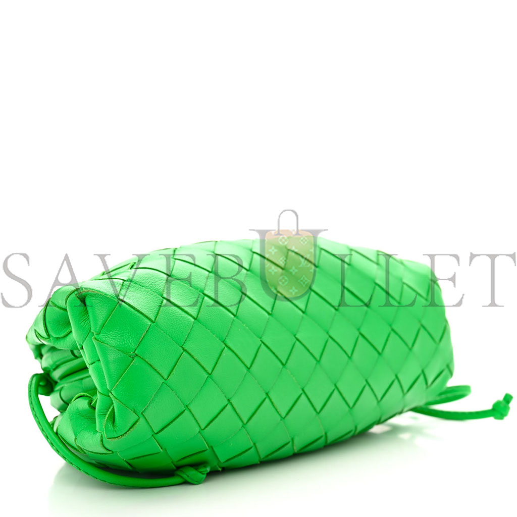 bo*te*ga Ve*ne*ta nappa intrecciato the mini pouch clutch parakeet (22*13*6cm)